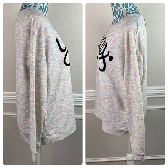 MINKPINK Um Yay Sweatshirt Confetti Gray Medium - Picture 5 of 8